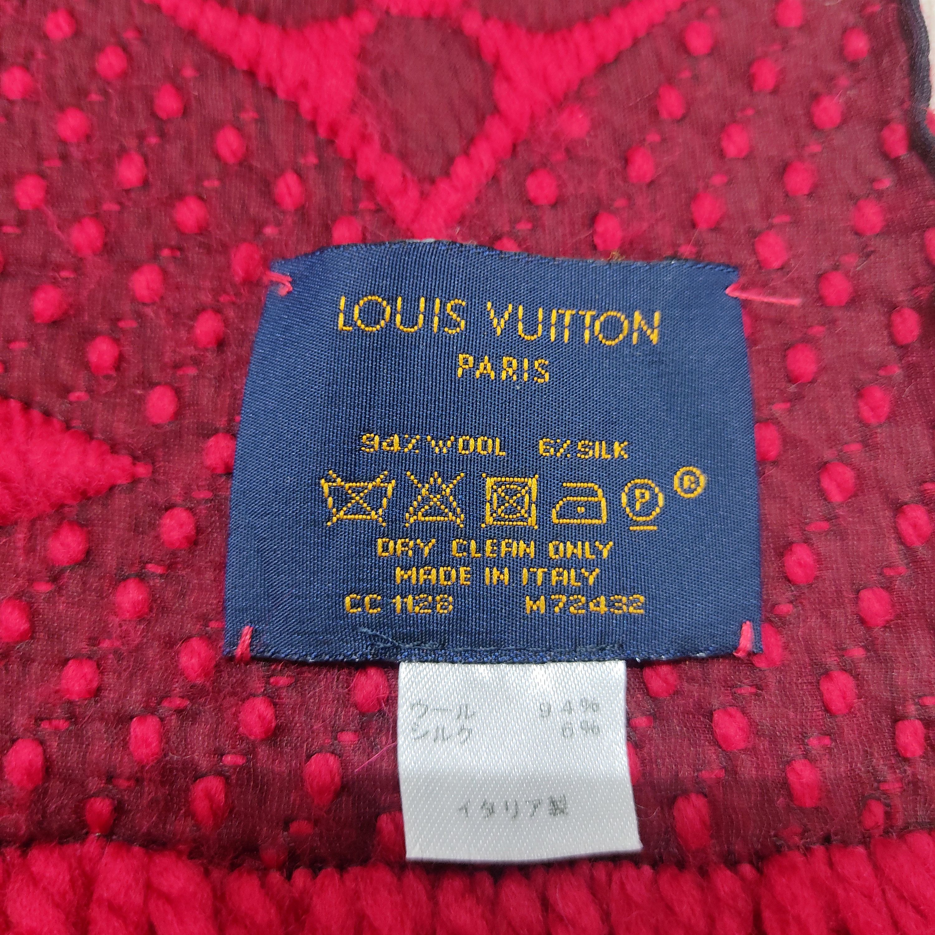 LOUIS VUITTON Logomania Monogram Wool Silk Wrap Scarf - 5