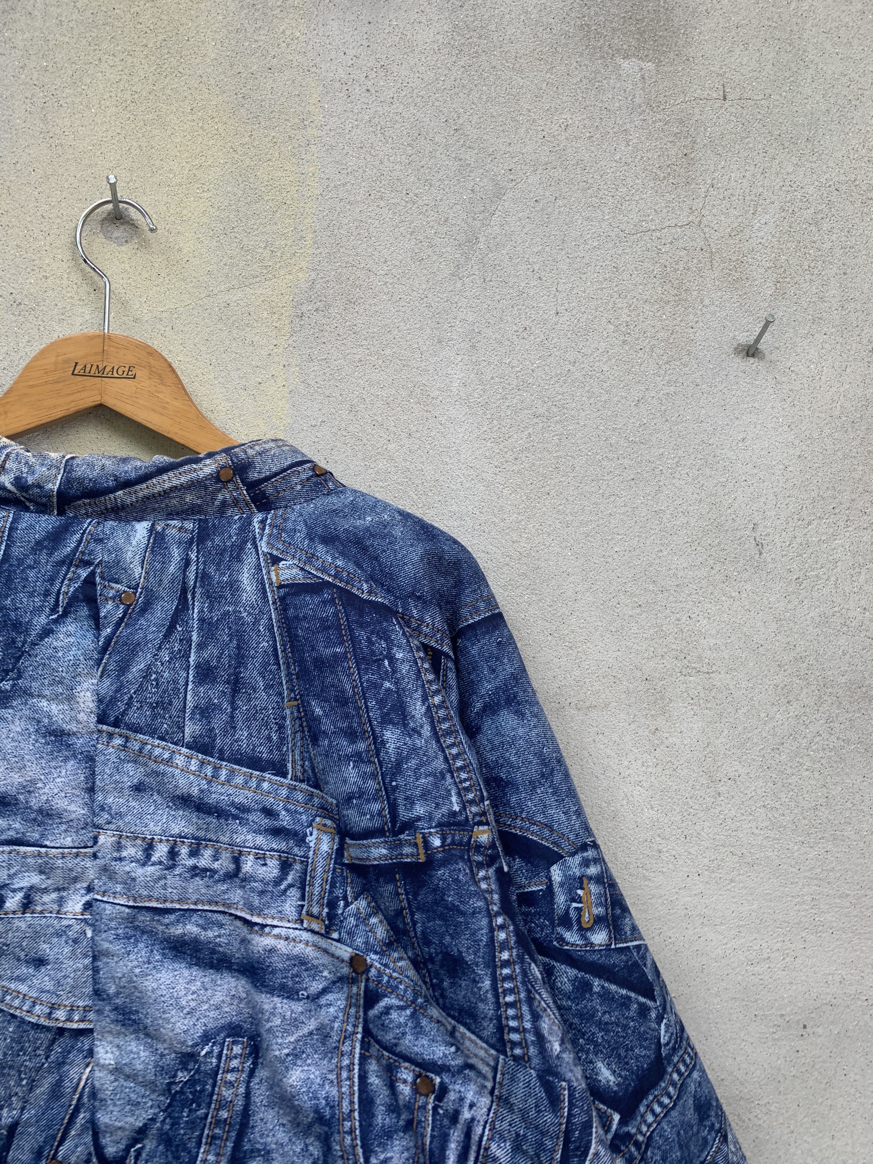 Japanese - Vintage Young Village Jeans Motive Hanten - 3