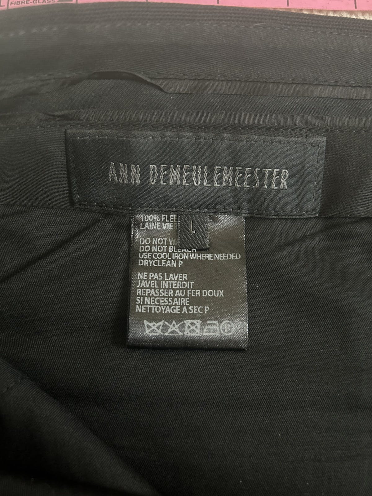 ANN DEMEULEMEESTER Straight-leg Laine Trousers Black Size L - 7