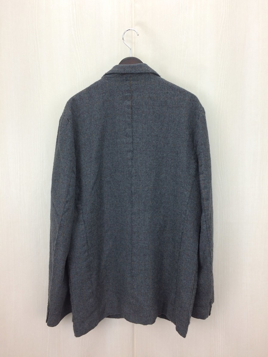 grey wool striped jacket L - 3