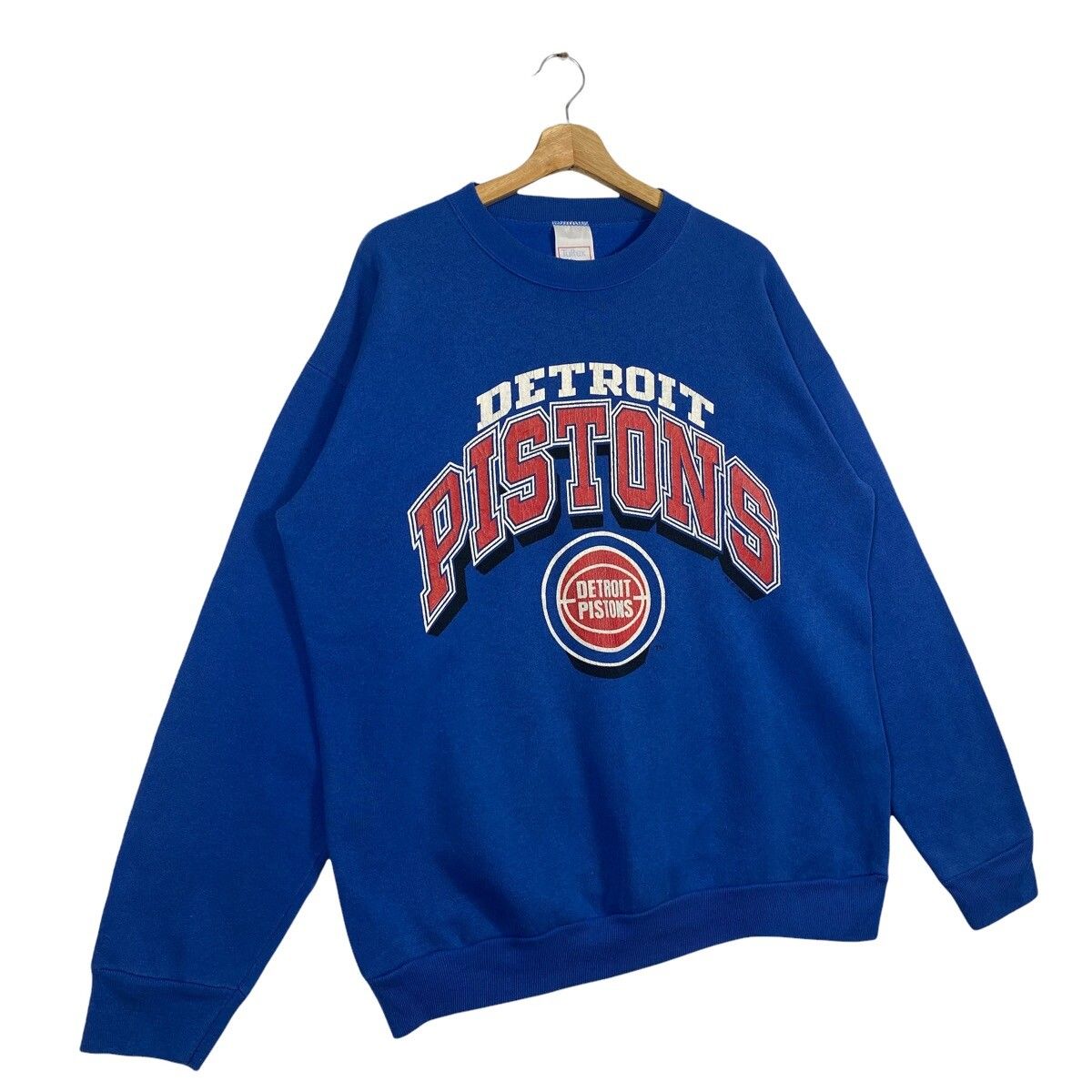 Vintage 80s Detroit Pistons Sweatshirt XL Size Blue Colour - 2