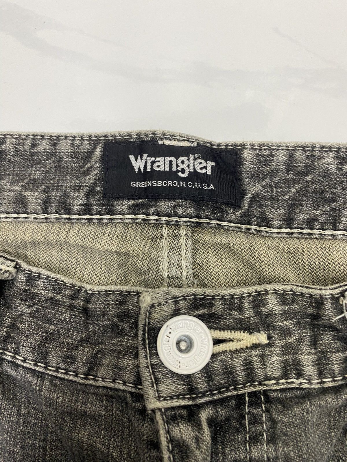 VINTAGE WRANGLER FLARE DISTRESS DENIM TRUE RELIGION STYLE - 7