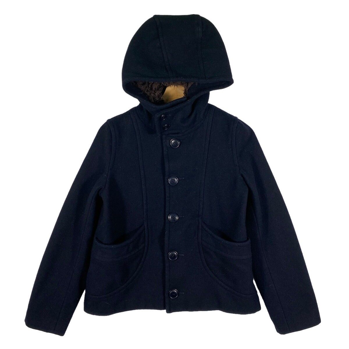 Vintage Sunaokuwahara Wool Button Jacket M Size - 1