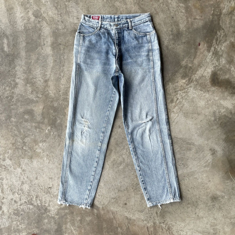 Vintage Big John Spana Distressed Denim Jeans Pants W28 - 1