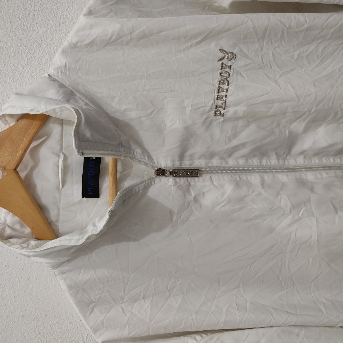 Playboy - Bunny White Windbreaker Hoodie Jacket - 3
