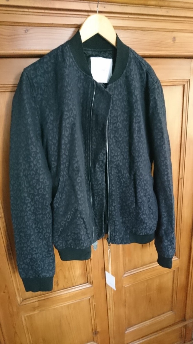 April 77 - Rare Leo Animal Leopard Blue Navy Bomber Jacket - 2