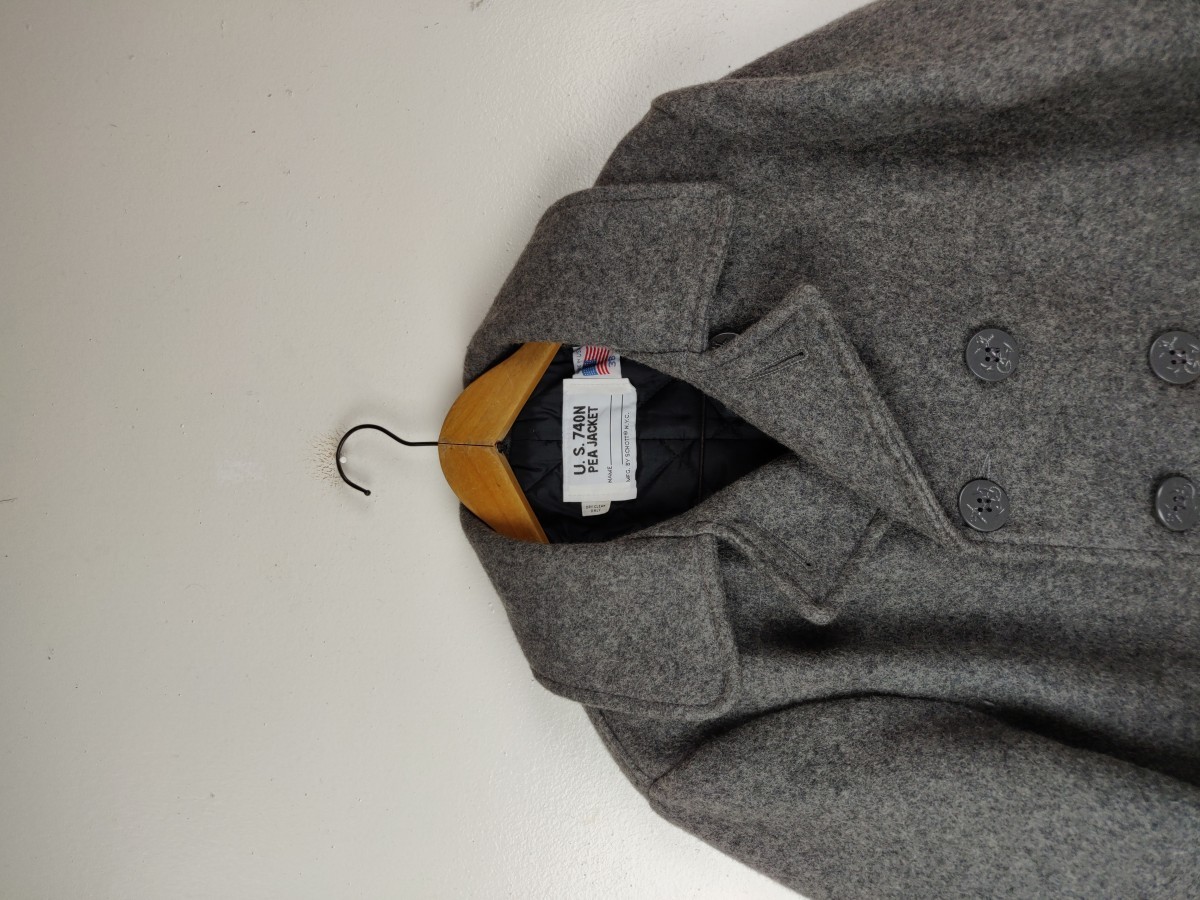 NYC Peacoat Wool Heavy Grey Jacket - 3