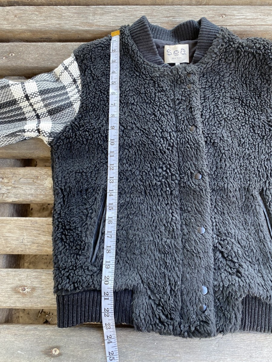 Made In Usa - ŠÊÄ Crochet Sleeves Sherpa Fleece Jacket Made in USA - 13