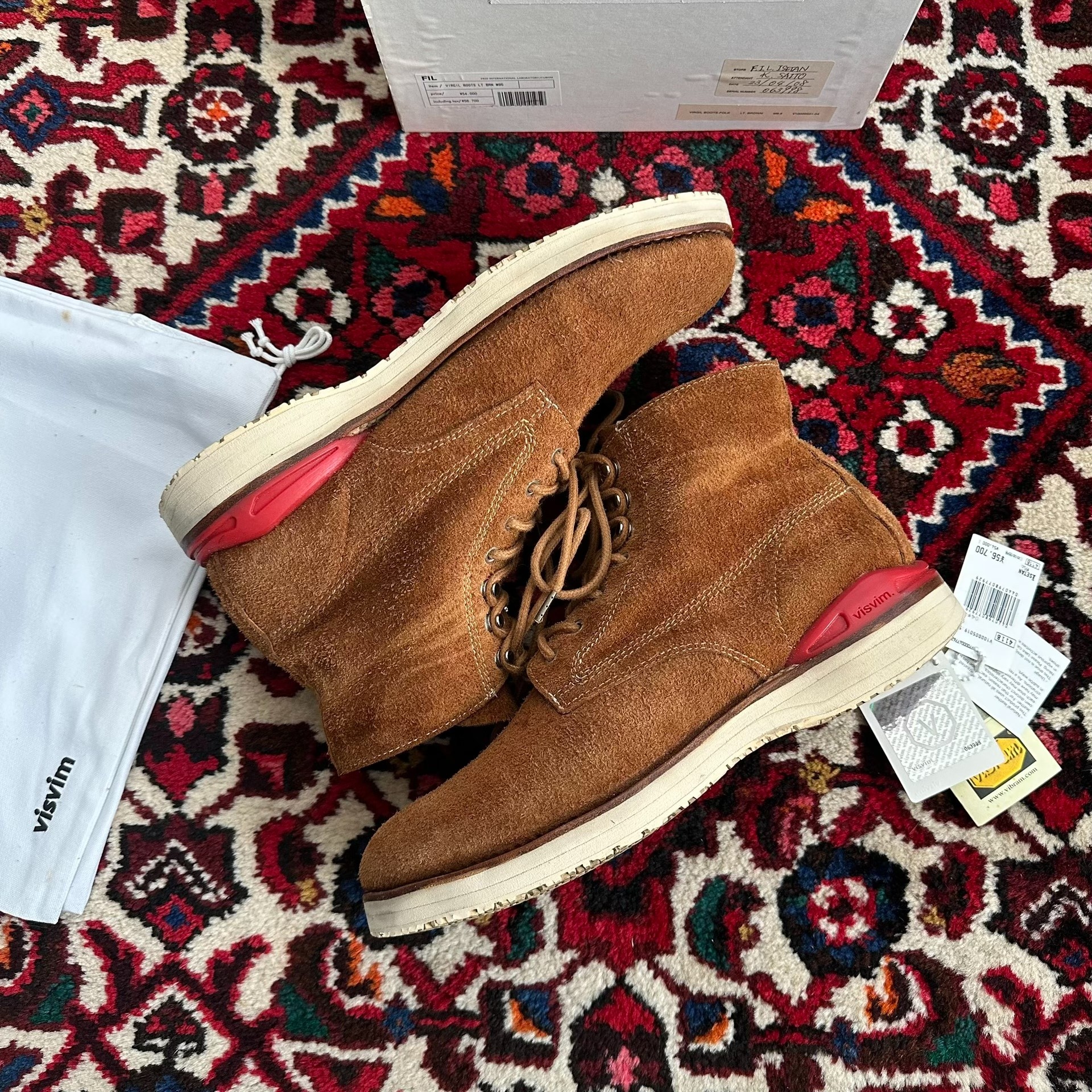 visvim 10ss virgil bootsLT.BROWN deerskin boots - 5