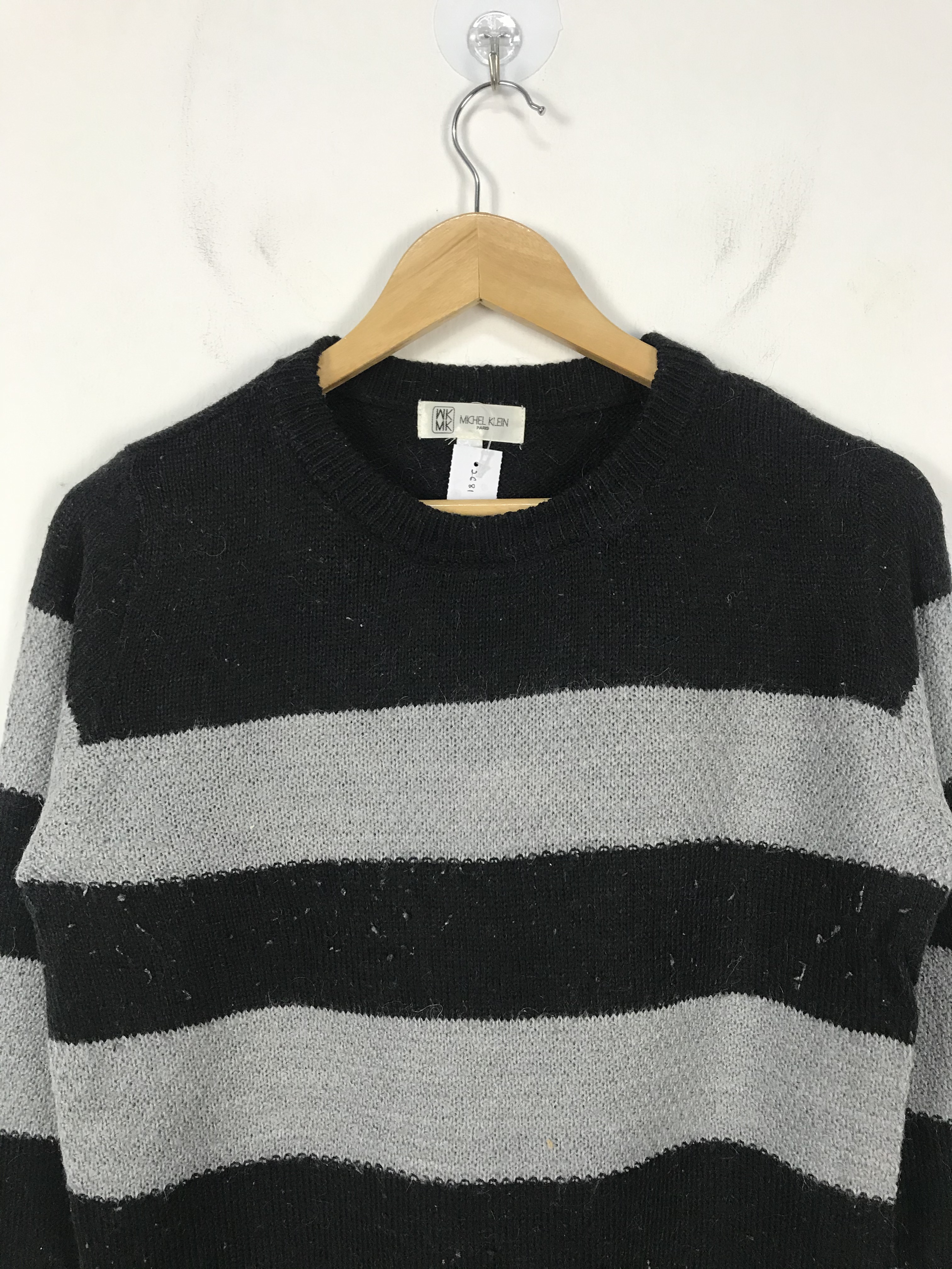 Michel Klein - Michel Klein Grunge Kurt Cobain Stripe Knitwear #2681 - 2