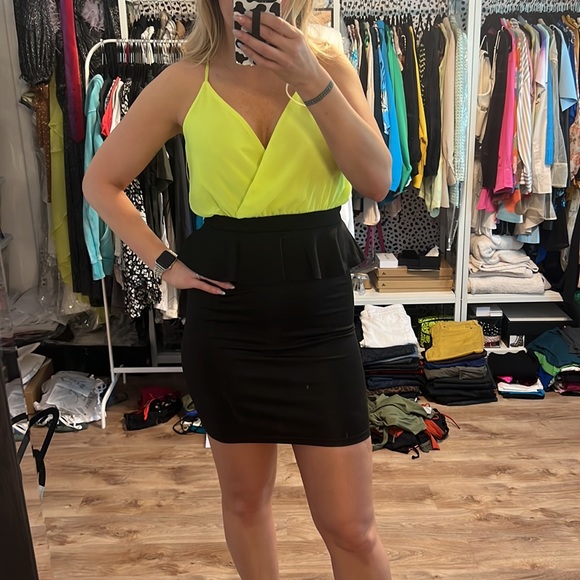 BLVD Neon Peplum Tank Dress - 9