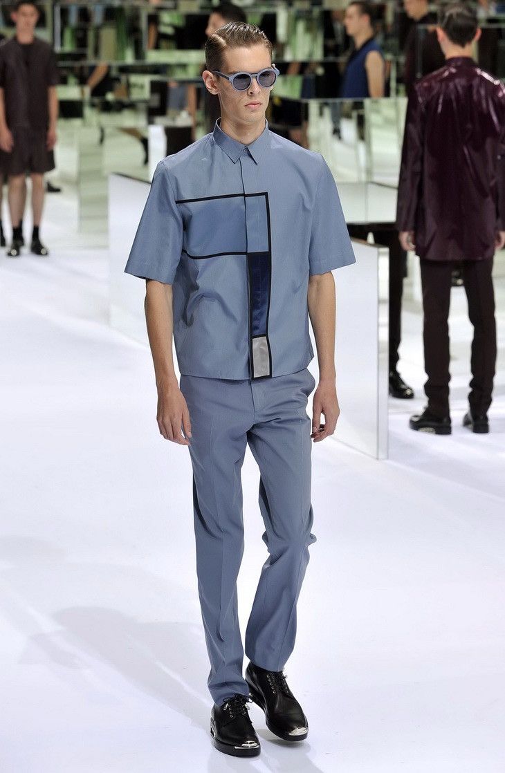 SS14 Dior Homme Kris Van Assche Haute Patchwork Shirt - 3