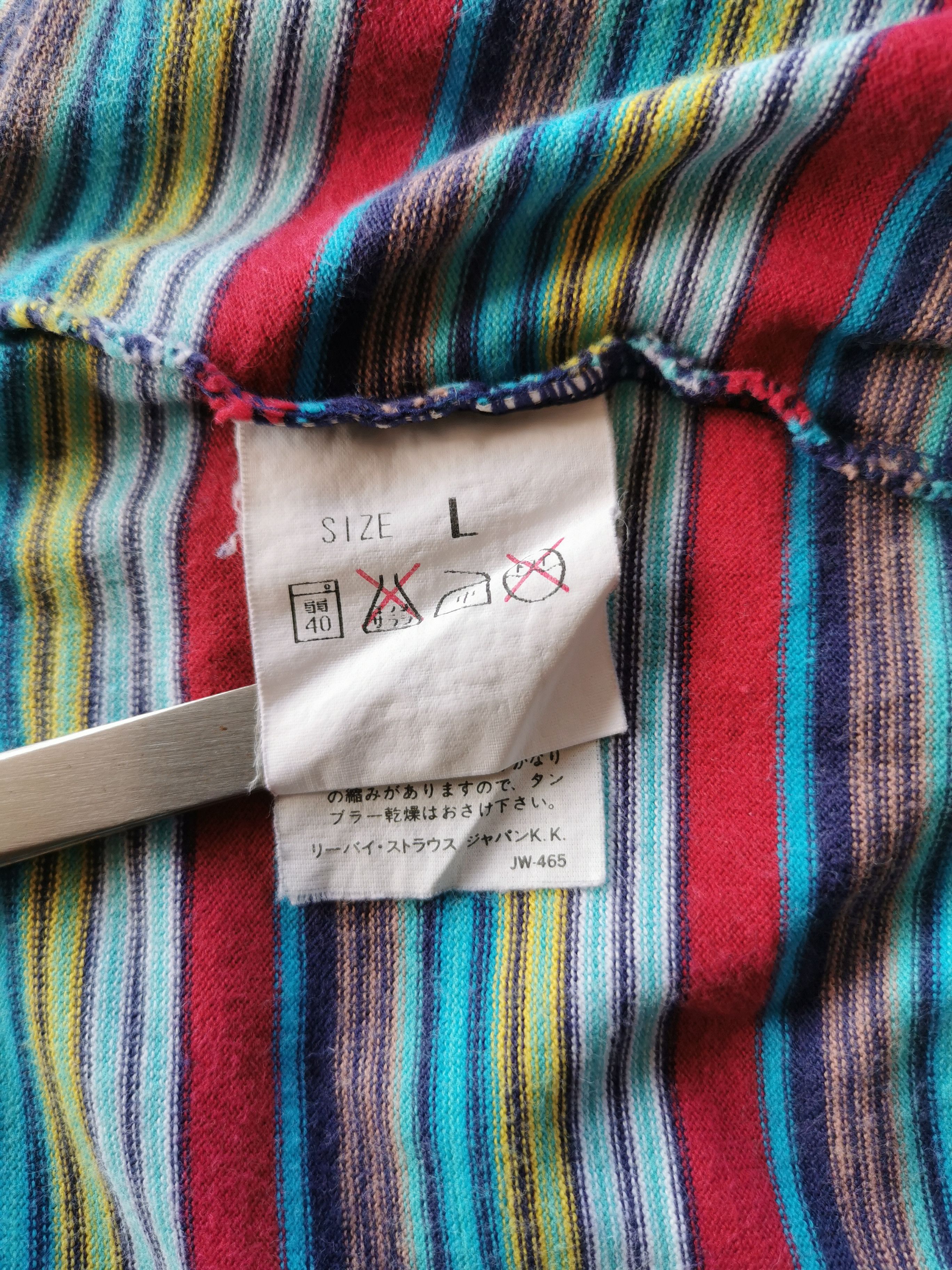 Vintage Levis Rainbow Stripe Pocket Tshirt - 9