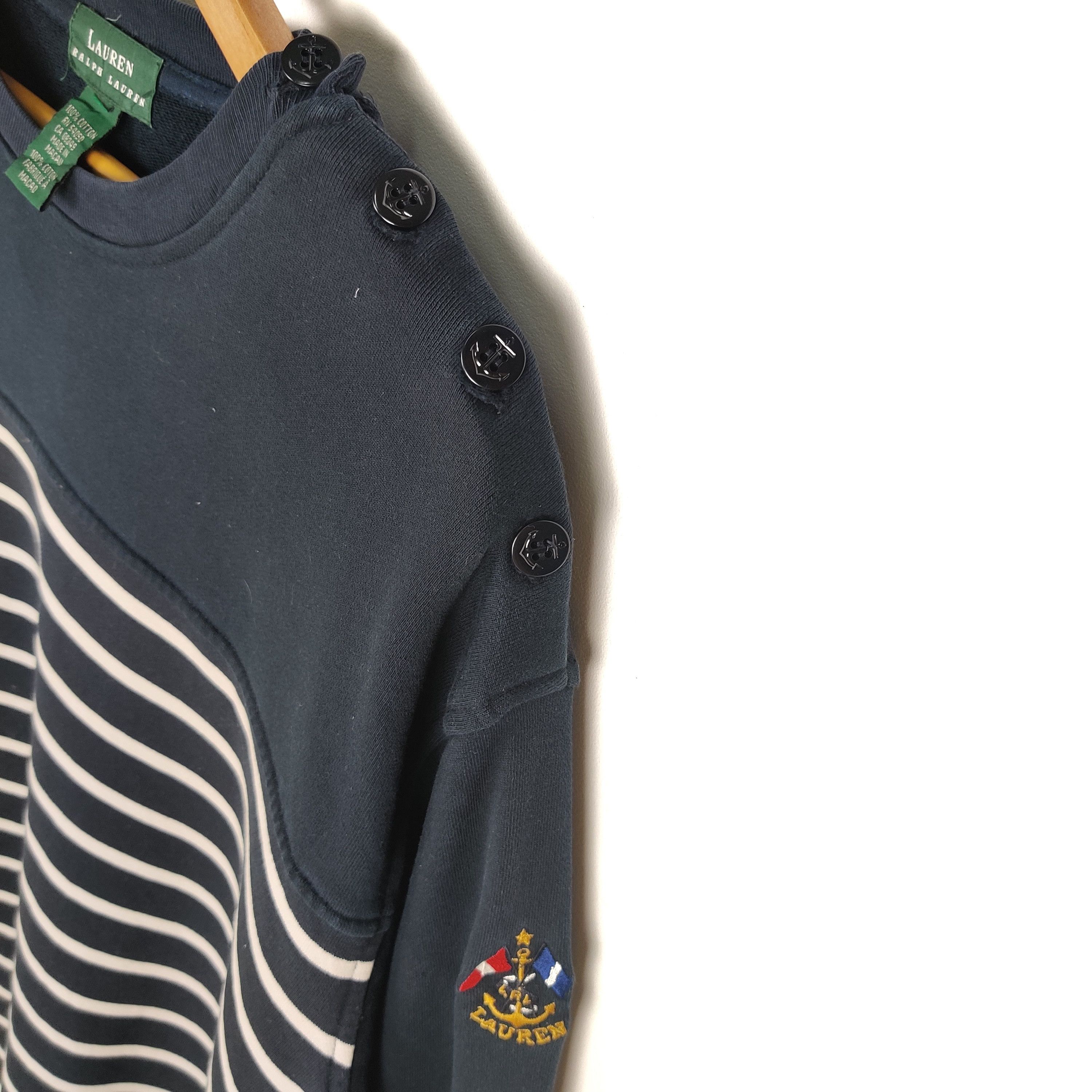 Vintage Ralph Lauren Stripes Sweatshirt - 3
