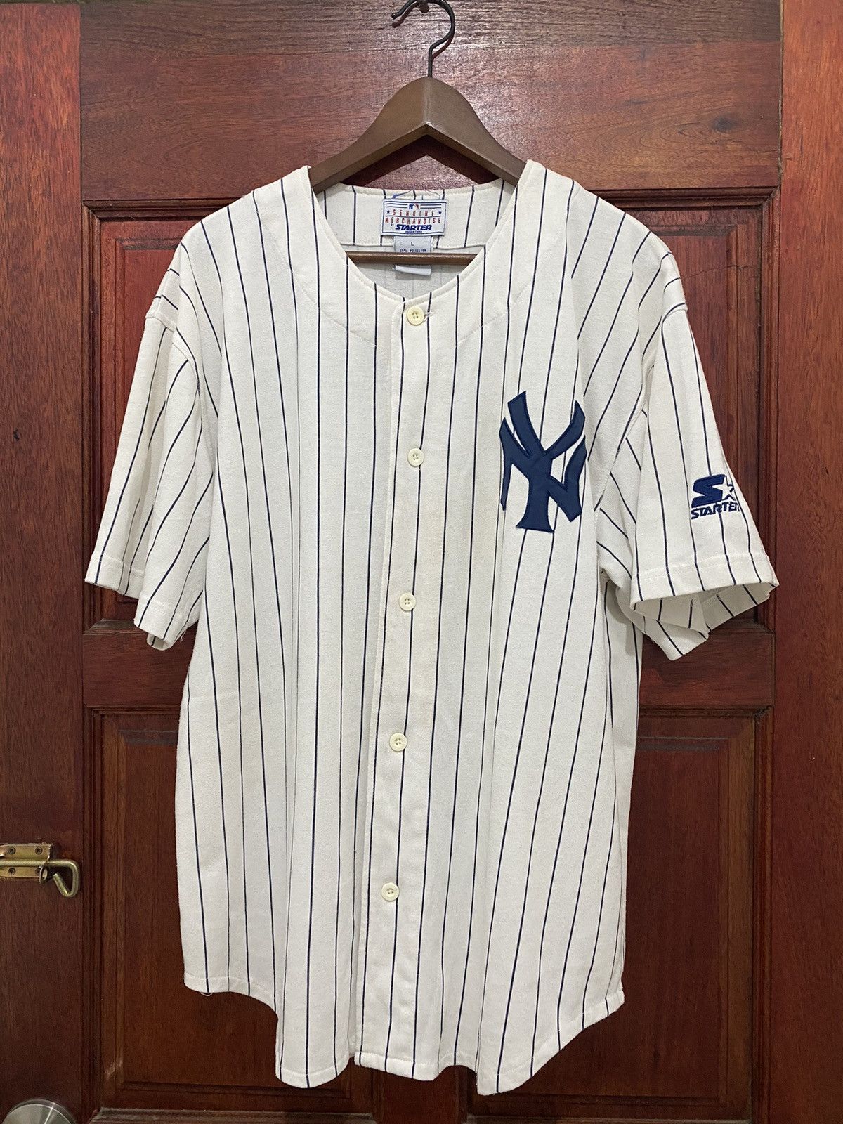 MLB X Starter X New York Yankees Stripe Cotton Baseball - 1