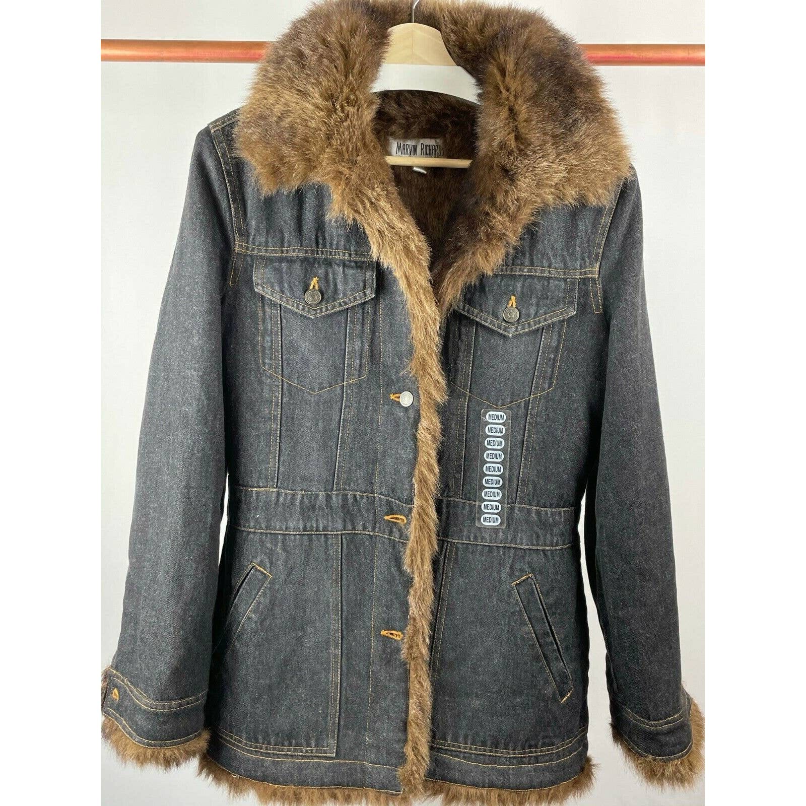 Marvin Richards Denim Jacket with Faux Fur deals Lining