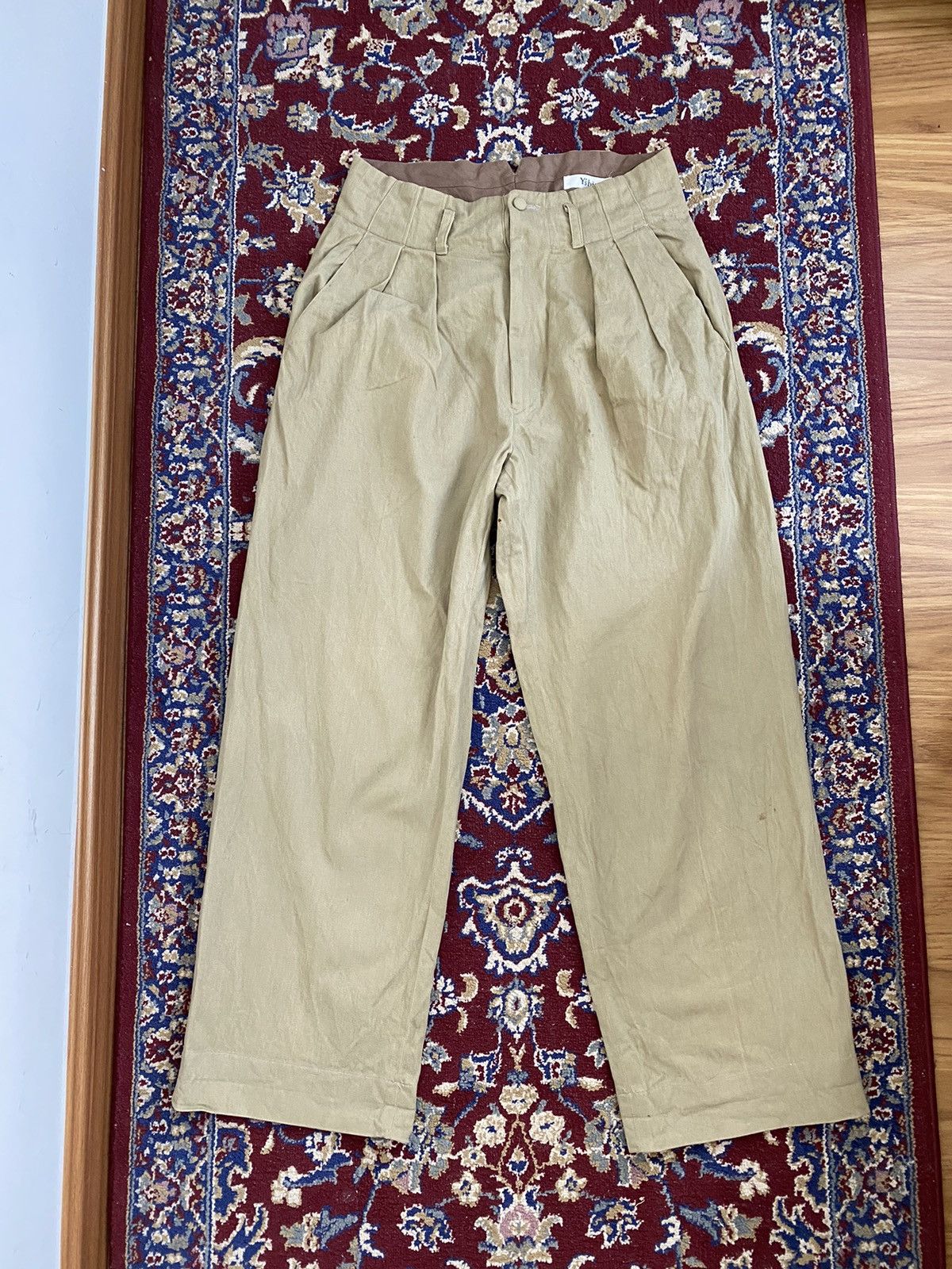 Vintage Yohji Y’s Bis Buckle Back Wide Pants - 1
