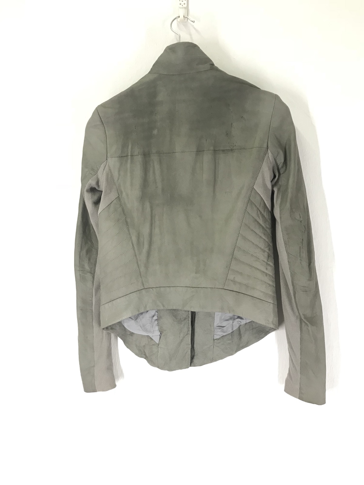 2000s Helmut Lang Biker Paper Leather Jacket - 13