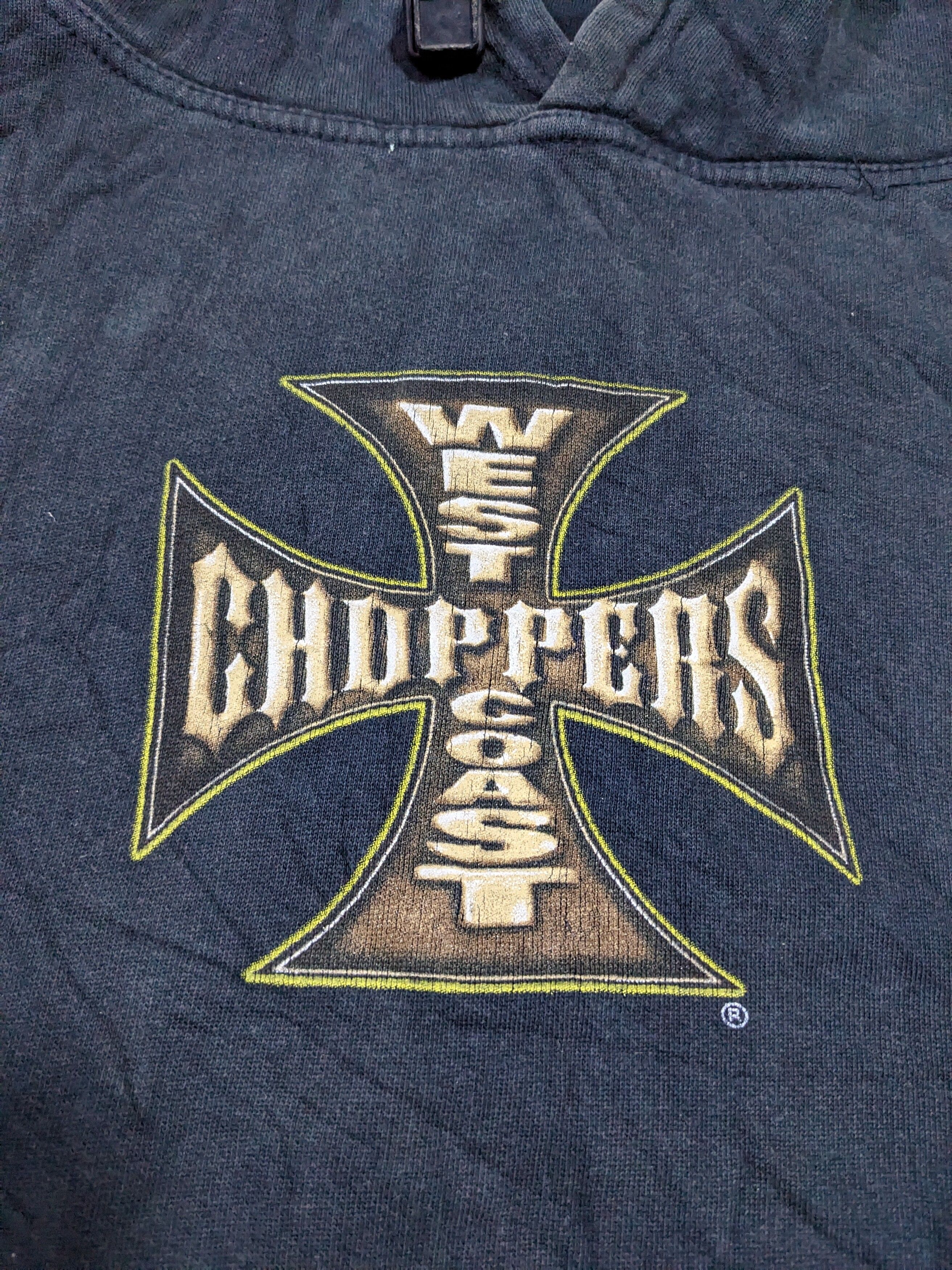 Rare Vintage 90s Misprint West Coast Choppers Hoodie - 4