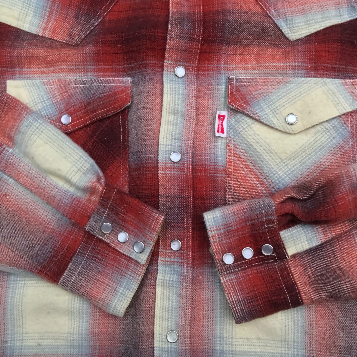 Budweiser - Rare Vintage 90s Budweiser Pearl SnapButton Western Shirt - 5