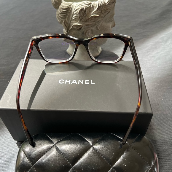 Chanel CH3392 Dark Tortoise Square Eyeglasses Glasses Frames Italy Gold Logo. - 15