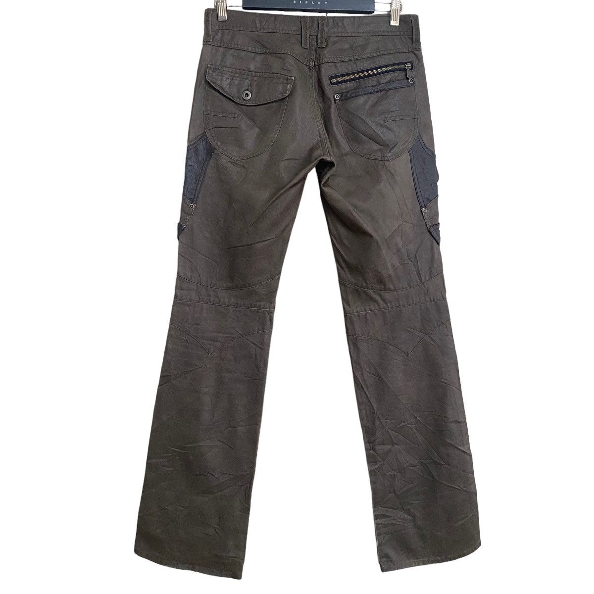 Le Grande Bleu (L.G.B.) - DIFFERENCE RUPERT Coated Wax Cargo Bondage Flare Pants - 3