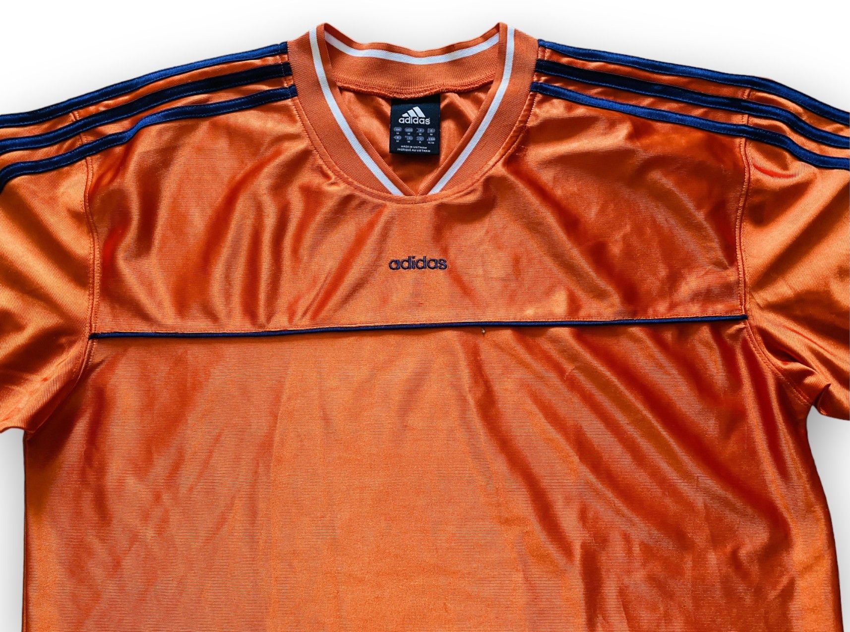 Adidas Vintage Orange Jersey T-shirt Streetwear Y2K - 2