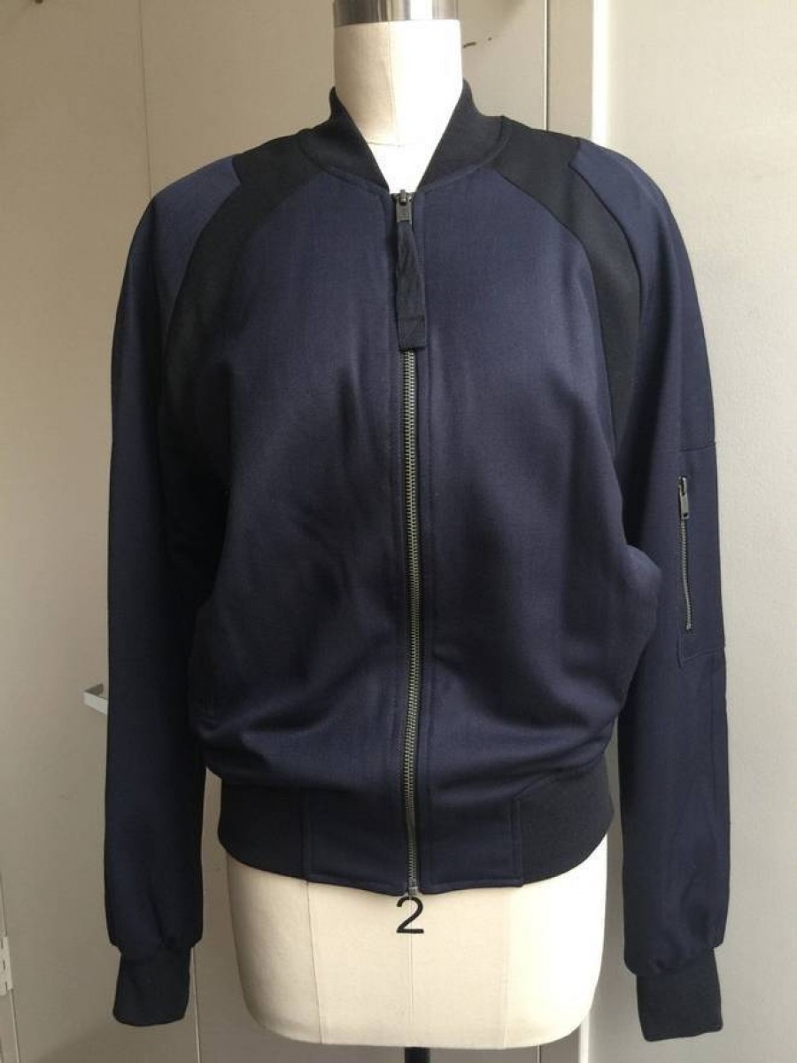 New Bomber Slim fit Jacket dark Blue / Black - 1