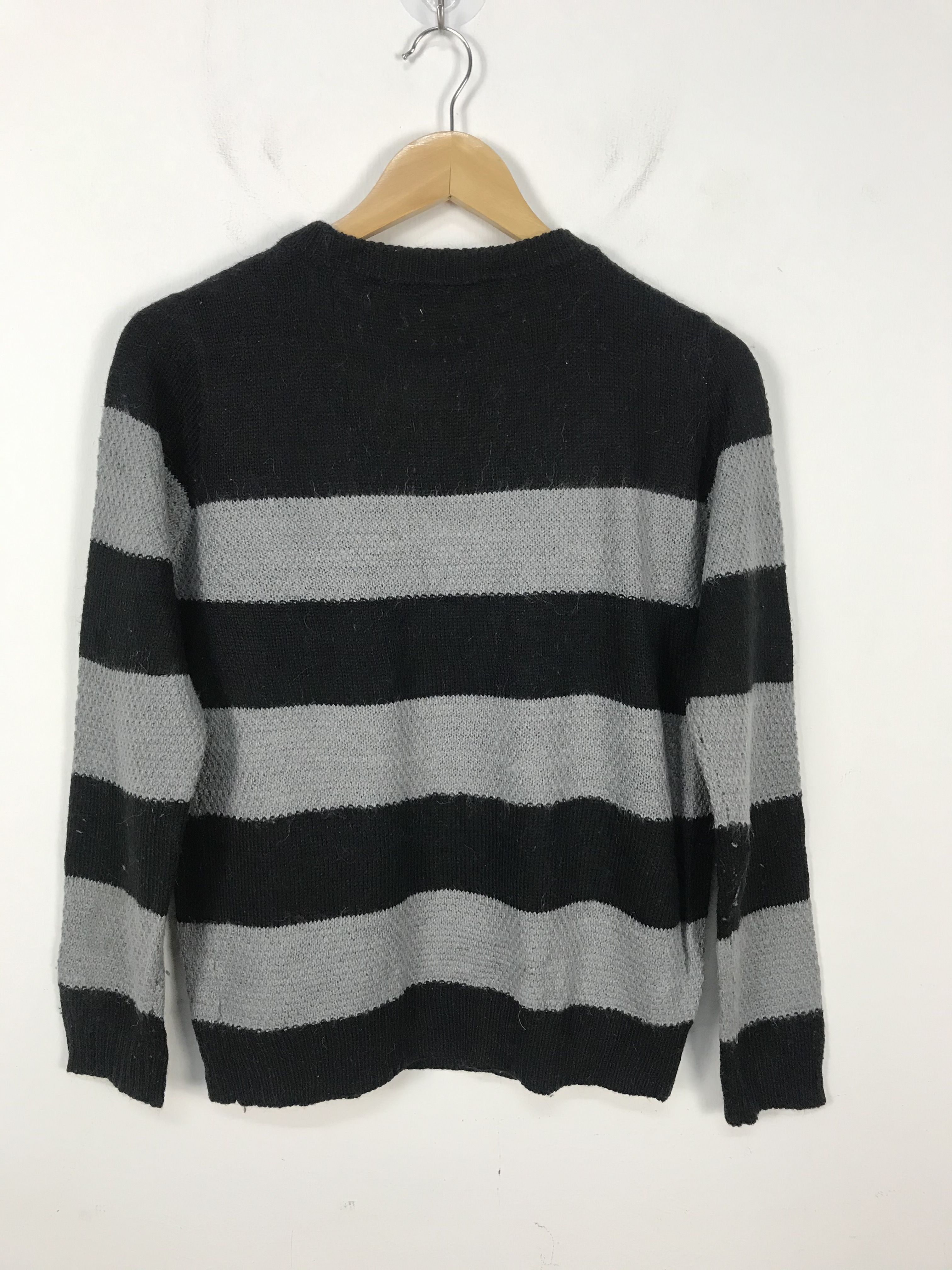 Michel Klein - Michel Klein Grunge Kurt Cobain Stripe Knitwear #2681 - 7