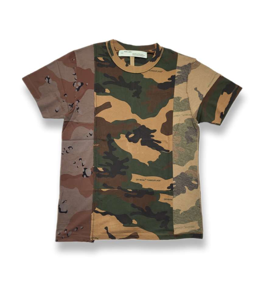 Spliced Camo Print T Shirt - 1