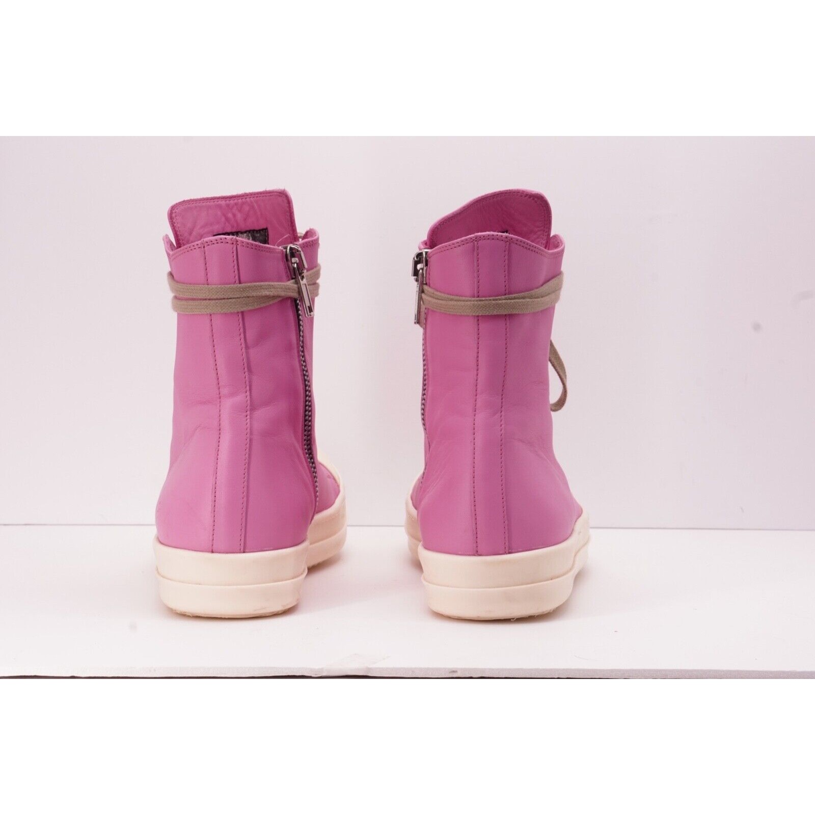 Ramones Pink High Top Sneaker Pink SS21 Side Zipper - 12