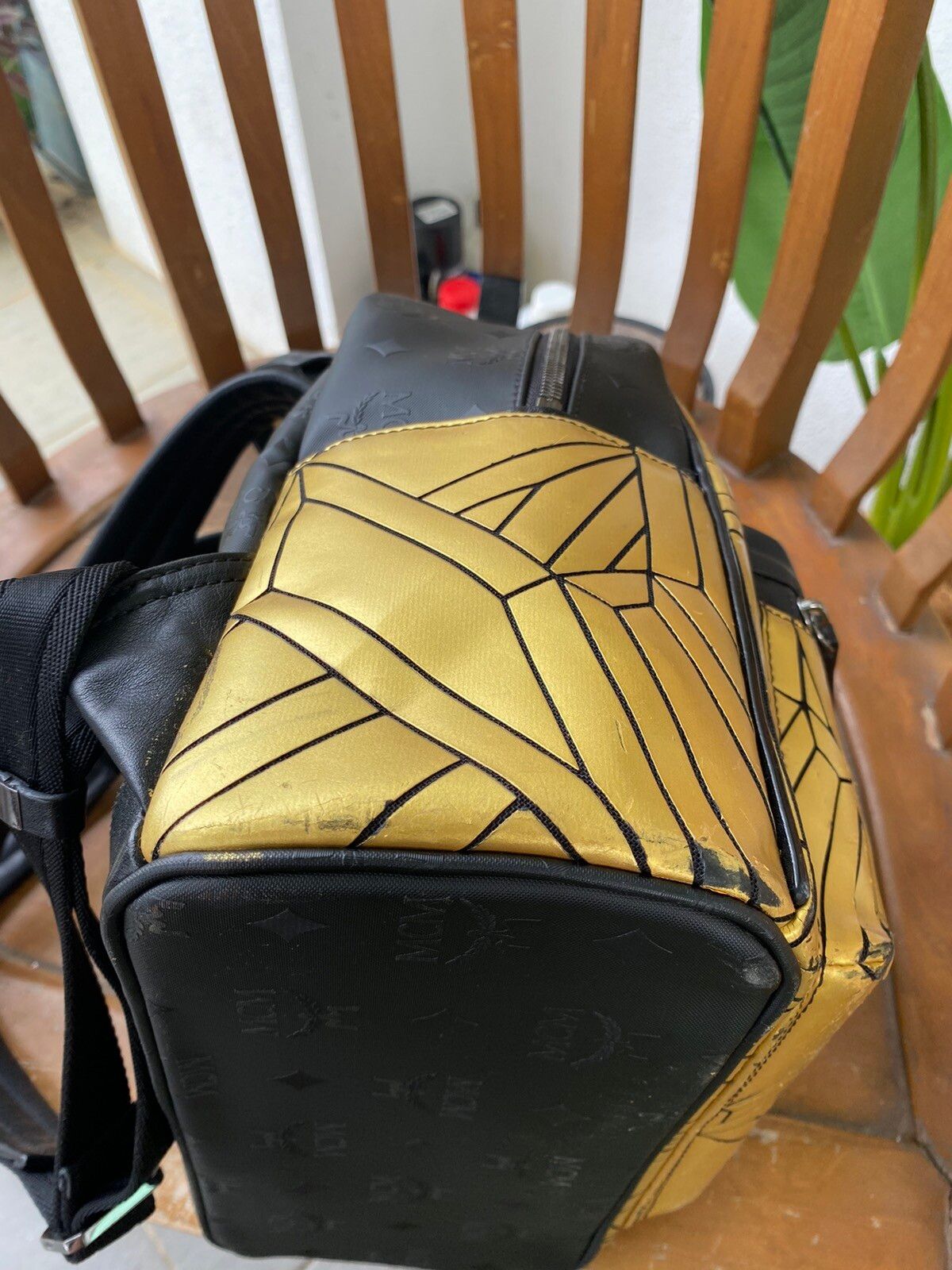 MCM Small Gold Backpack SCRATCHES - 16