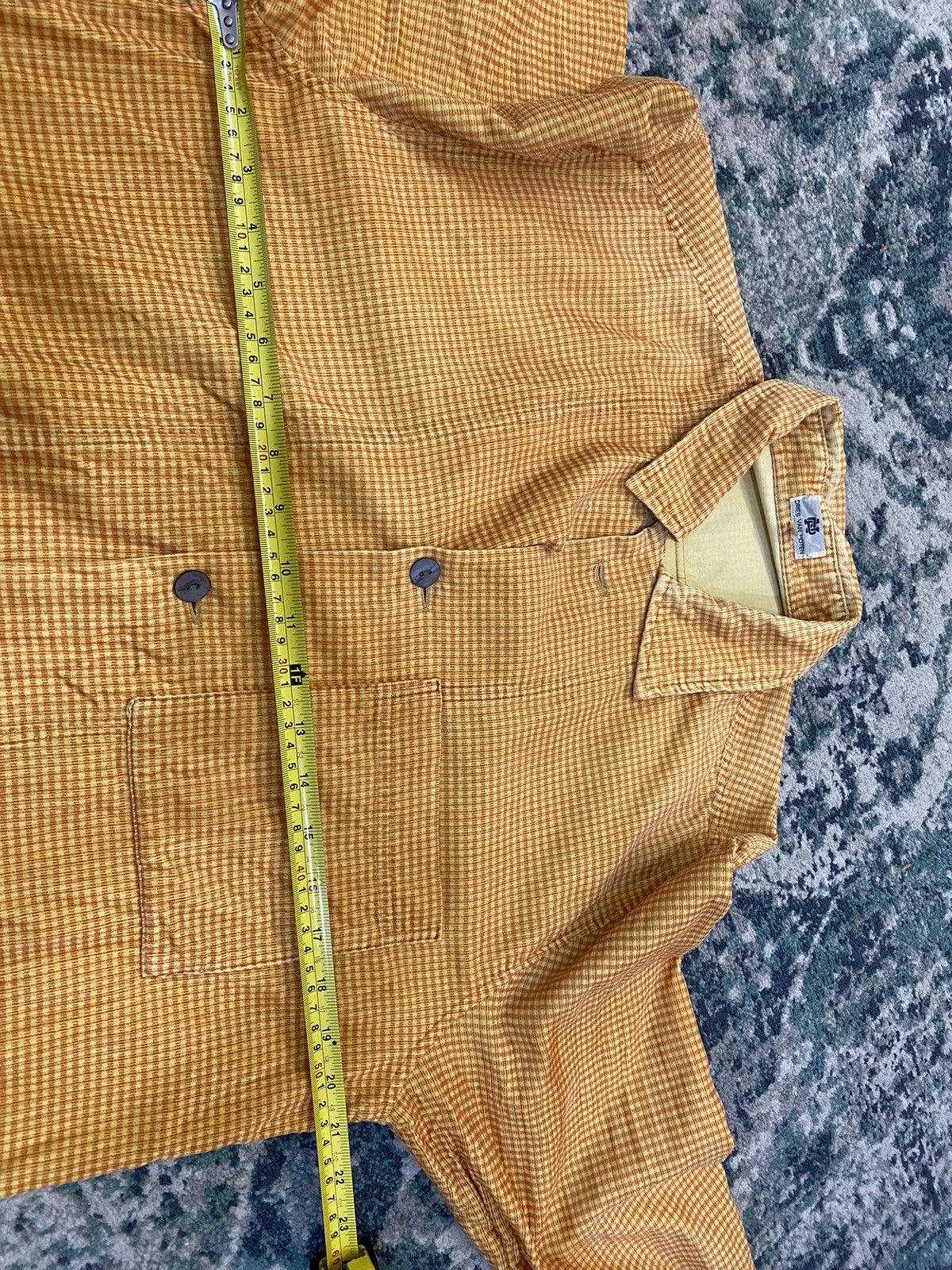 Corduroy Checker Flannel Shirt Vintage - 13
