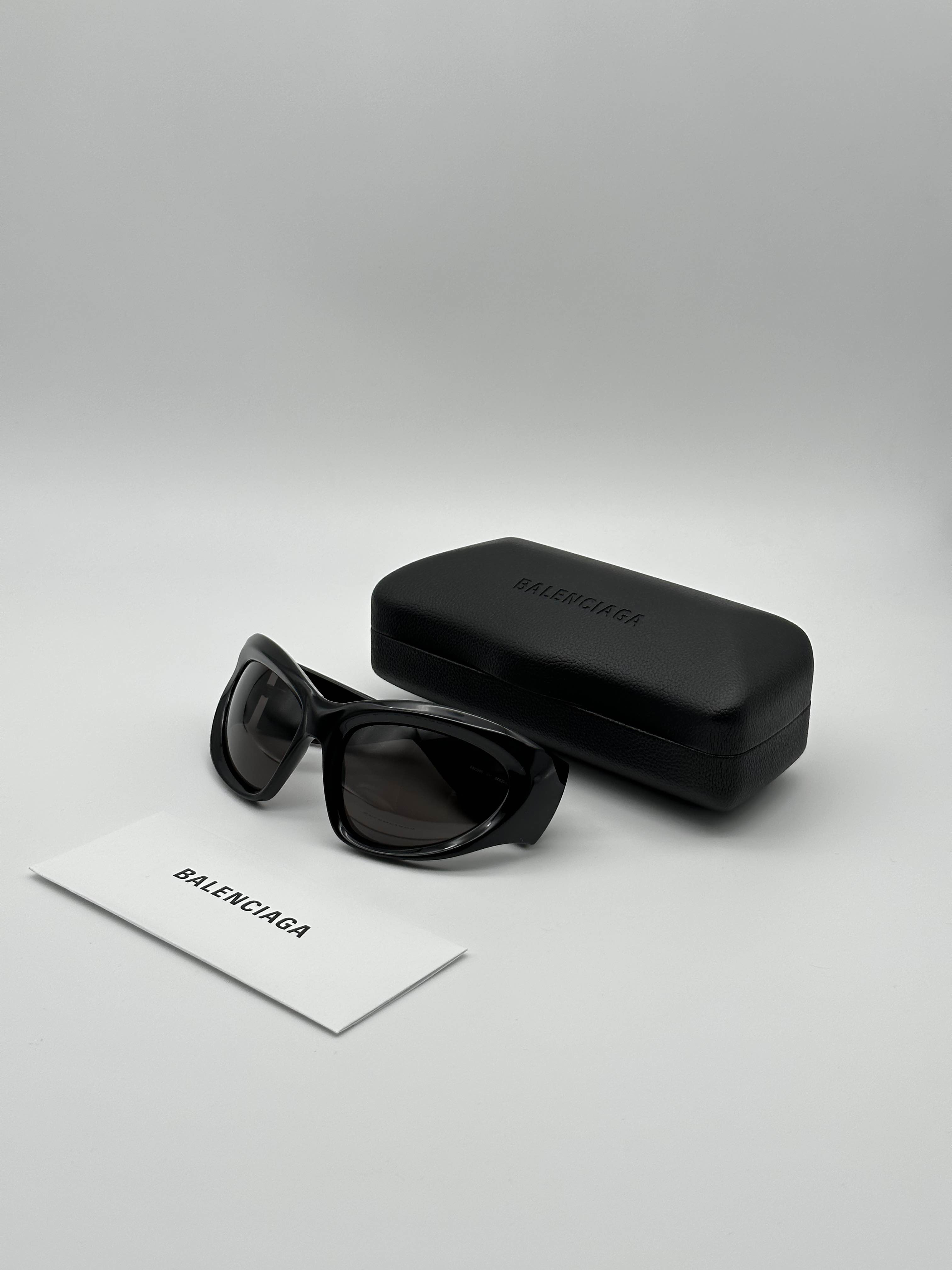 BRAND NEW Balenciaga BB0228S 001 Black Grey Sunglasses - 7