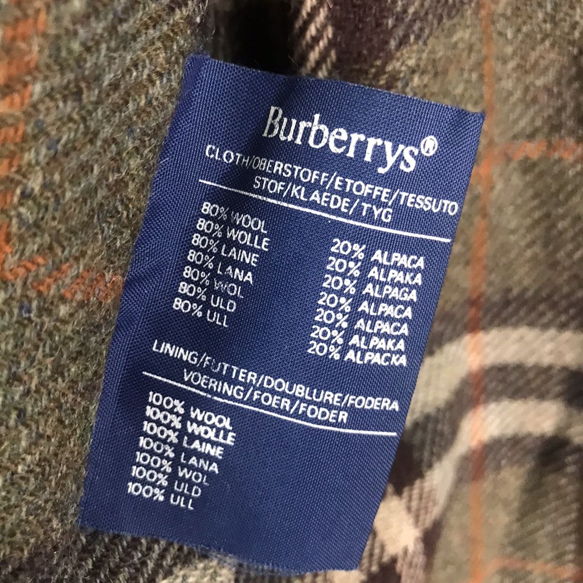 Burberry Prorsum - Vtg Burberrys speciality loden Alpaca nova check wool coat - 5