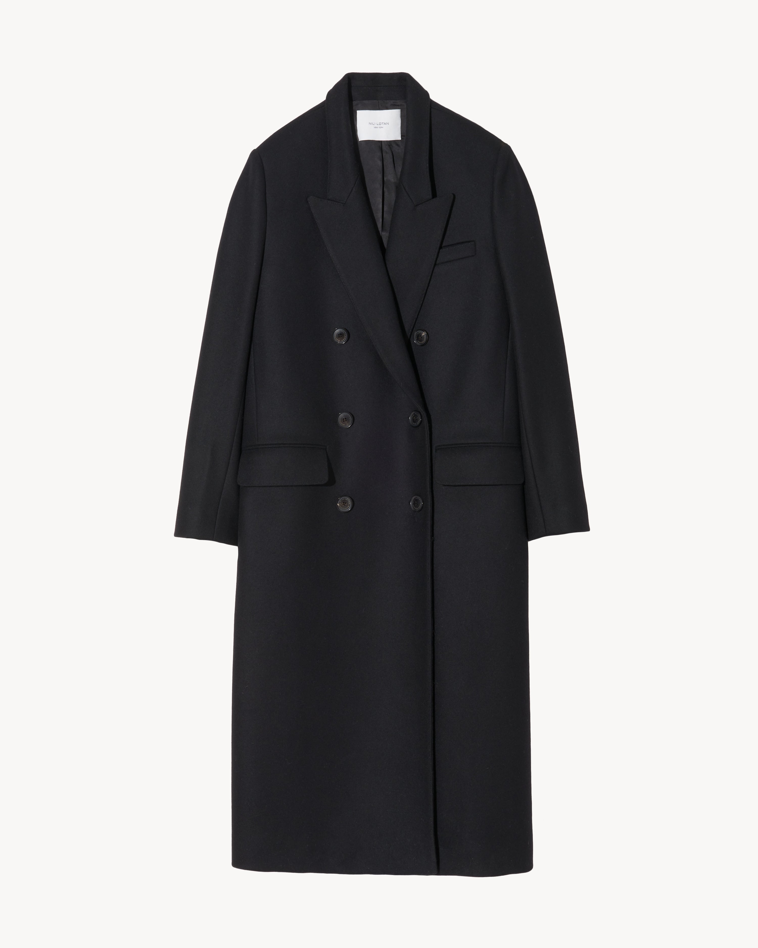 EDMONT DOUBLE BREASTED LONG COAT - 1