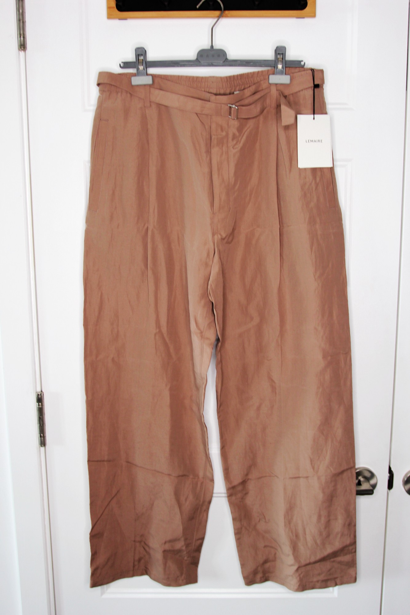 BNWT SS23 LEMAIRE BELTED EASY PANTS 52 - 2