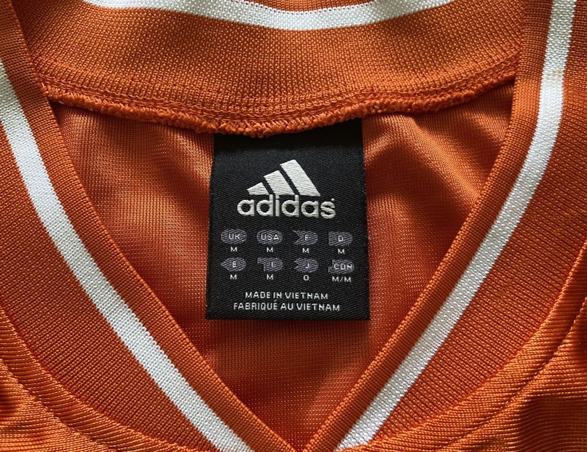 Adidas Vintage Orange Jersey T-shirt Streetwear Y2K - 8
