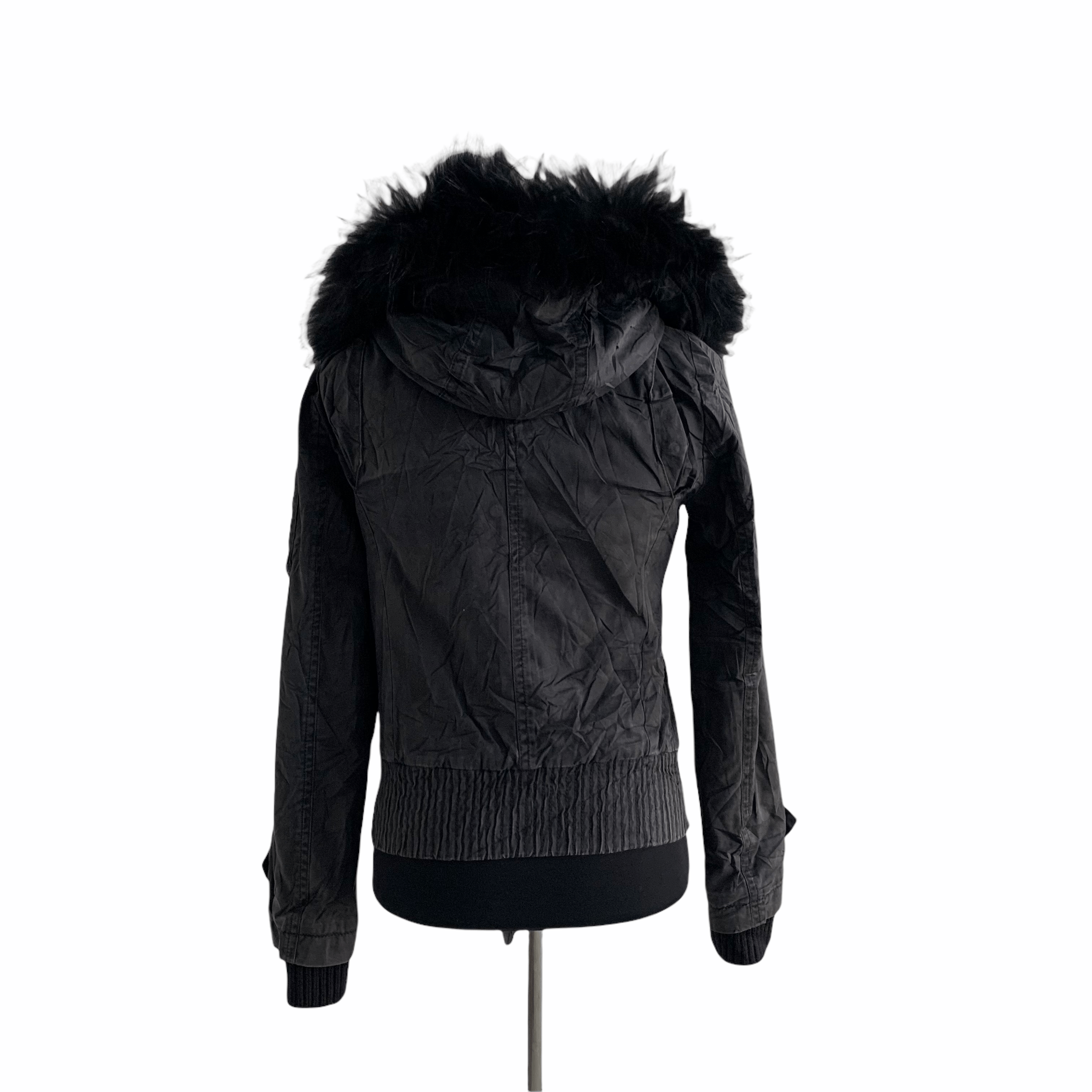 Burberry Blue Label Fur Hoodie Crop Jacket #3298-42 - 11