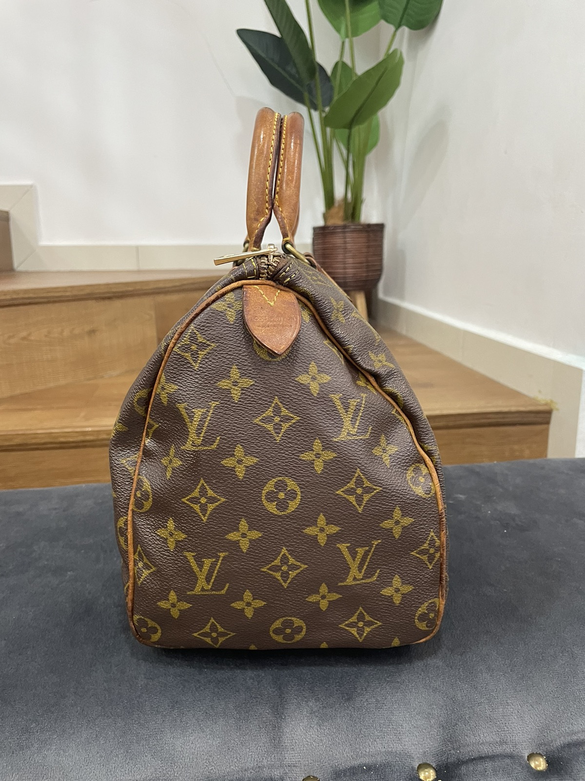 Authentic LOUIS VUITTON Speedy 30 replace zipper - 6