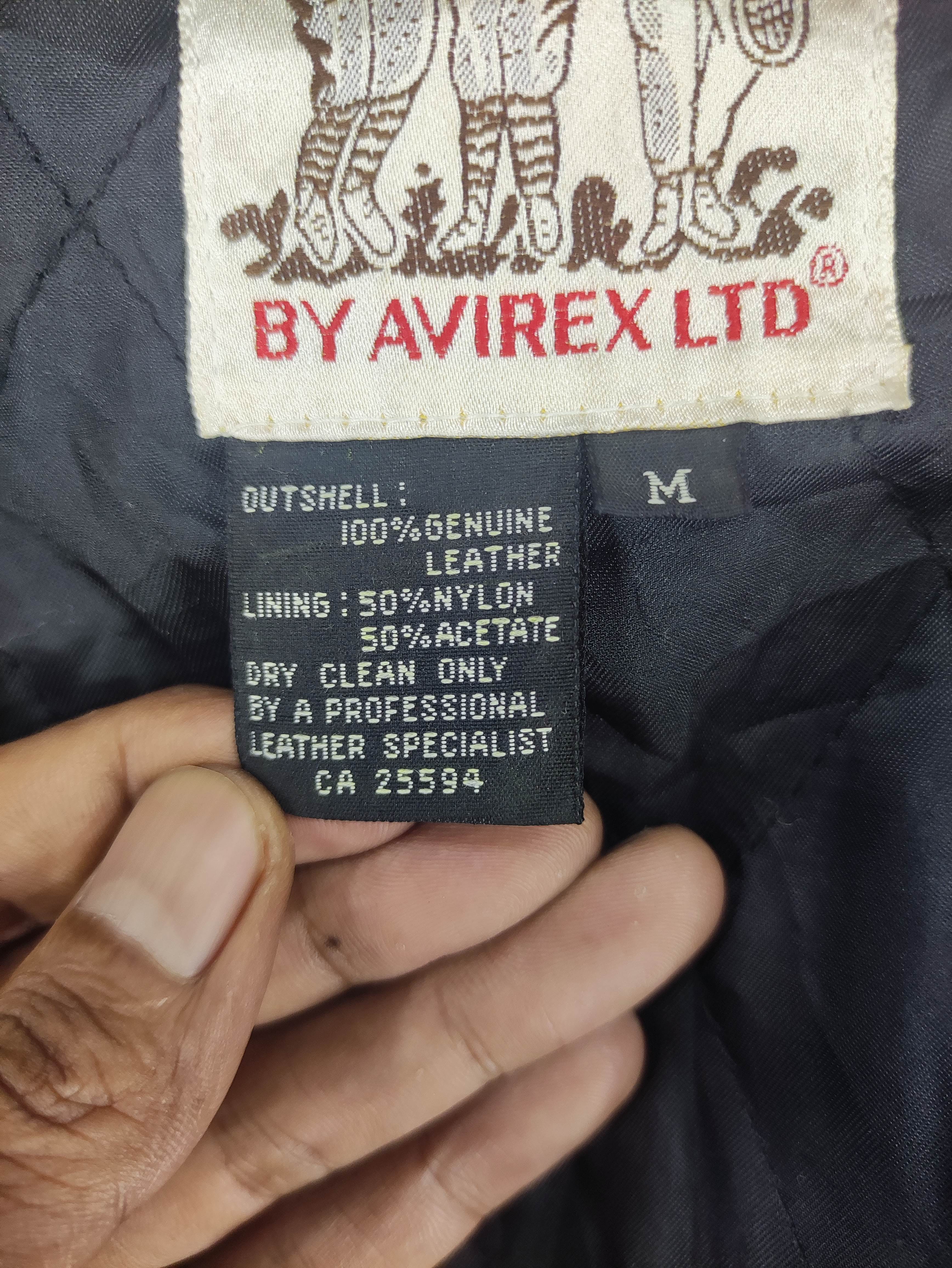 Vintage Avirex Varsity Leather Jacket Spell Out Zipper - 8