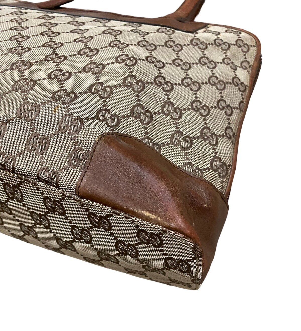 Vtg🔥Authentic Gucci GG Canvas Handbag - 15