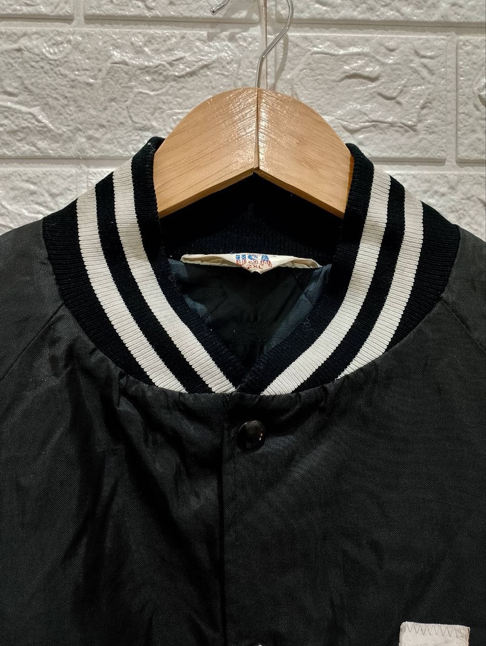 Vintage 80s West Ark JG Satin Baseball Bomber Jacket - 6