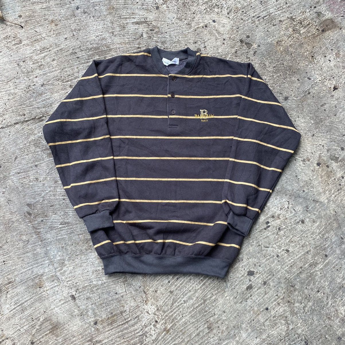 Vintage Pierre Balmain Half Button Sweatshirts Jumper - 4