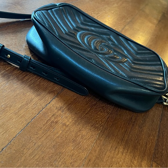 Gucci Marmont Small Crossbody Bag Black Leather - 11