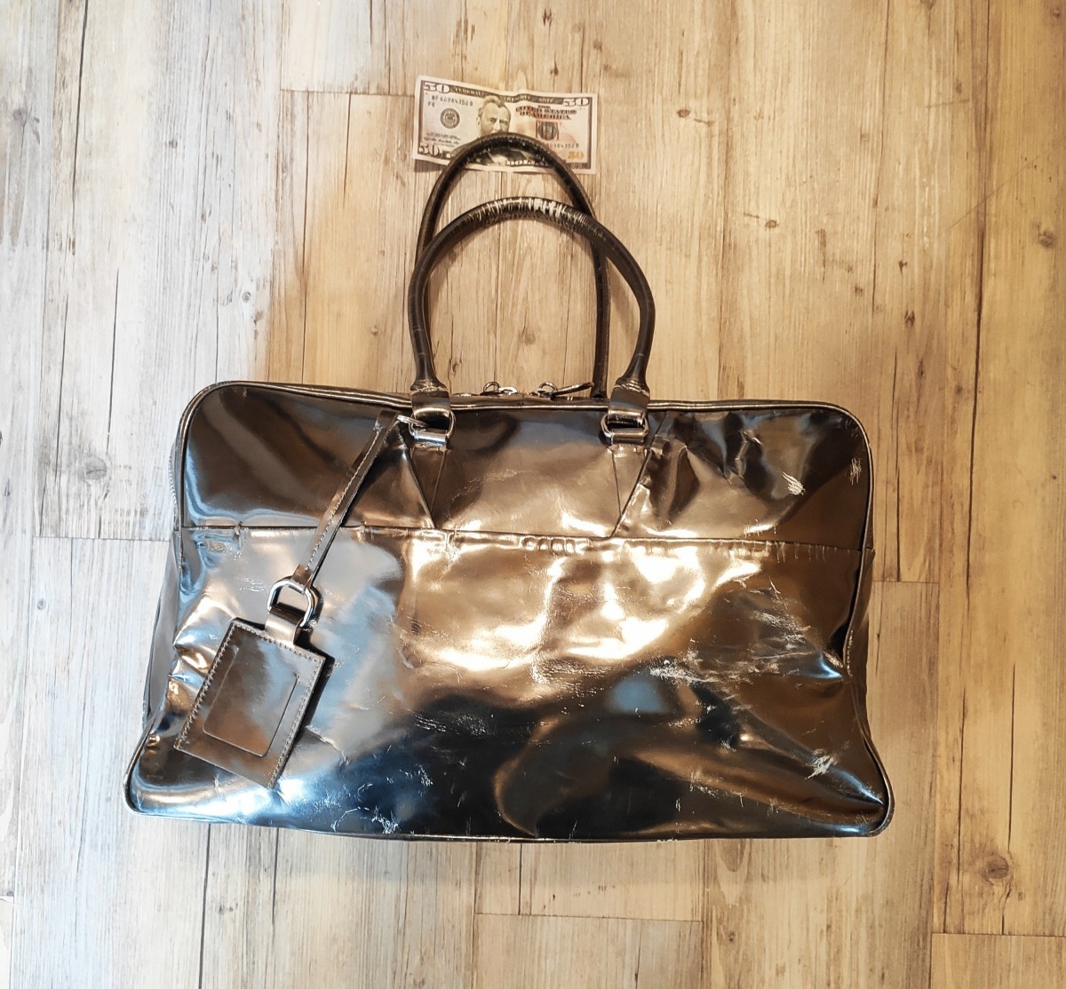 Florian Denicourt - Astro mirror leather travel bag.Like Raf Simons or Dior - 5