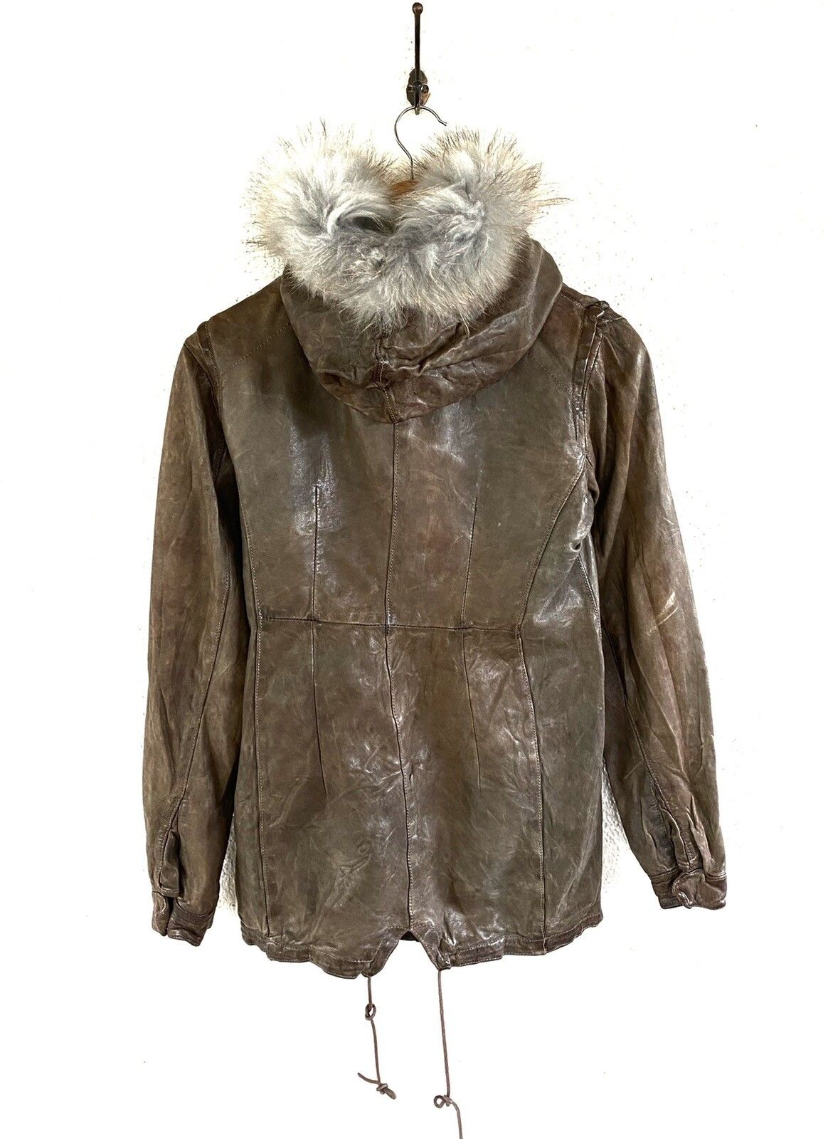 Giorgio Brato Detachable Fur Leather Jacket - 6