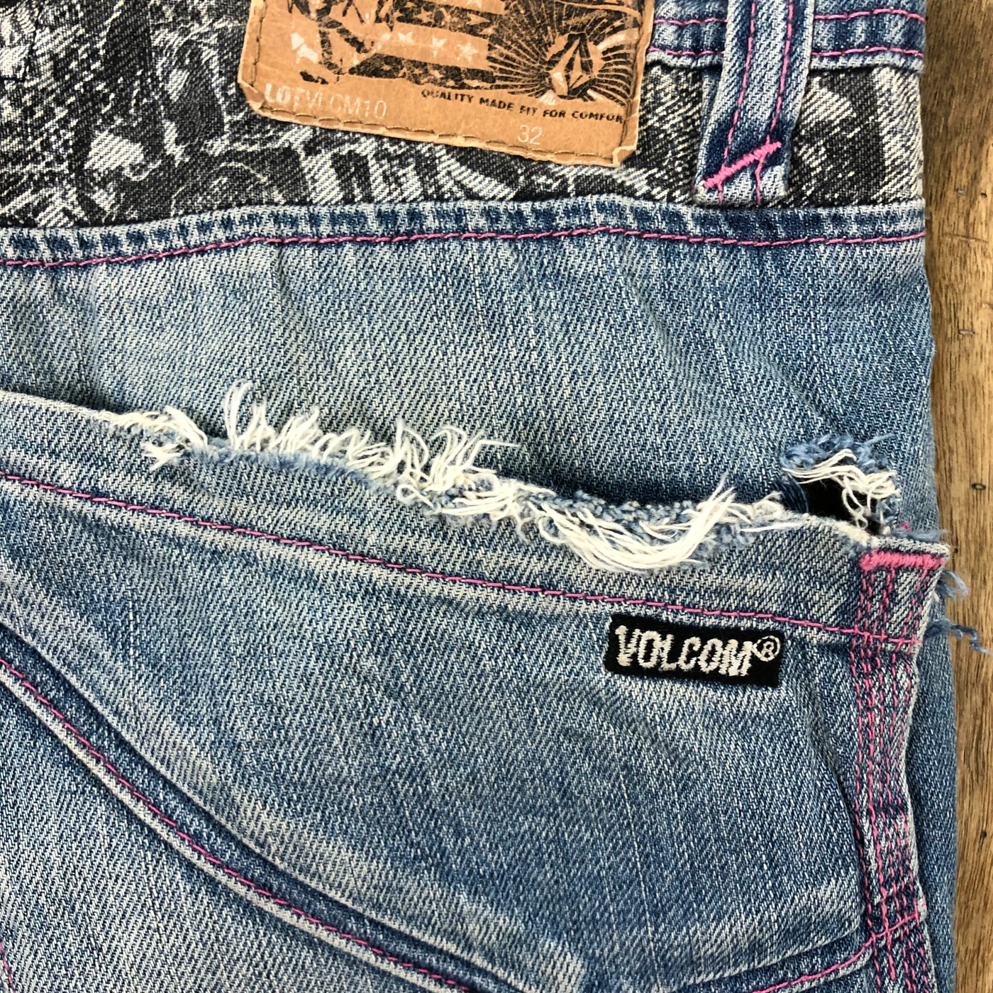 Distressed Denim - Volcom Denim Distressed Pants - 3