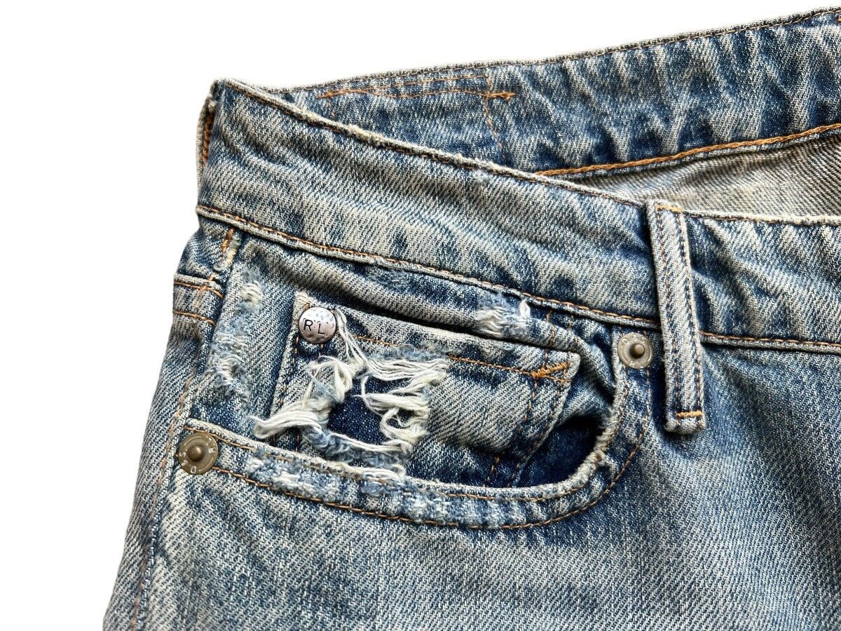 Ralph Lauren Rusty Ripped Distressed Denim Jeans 28x29 - 10