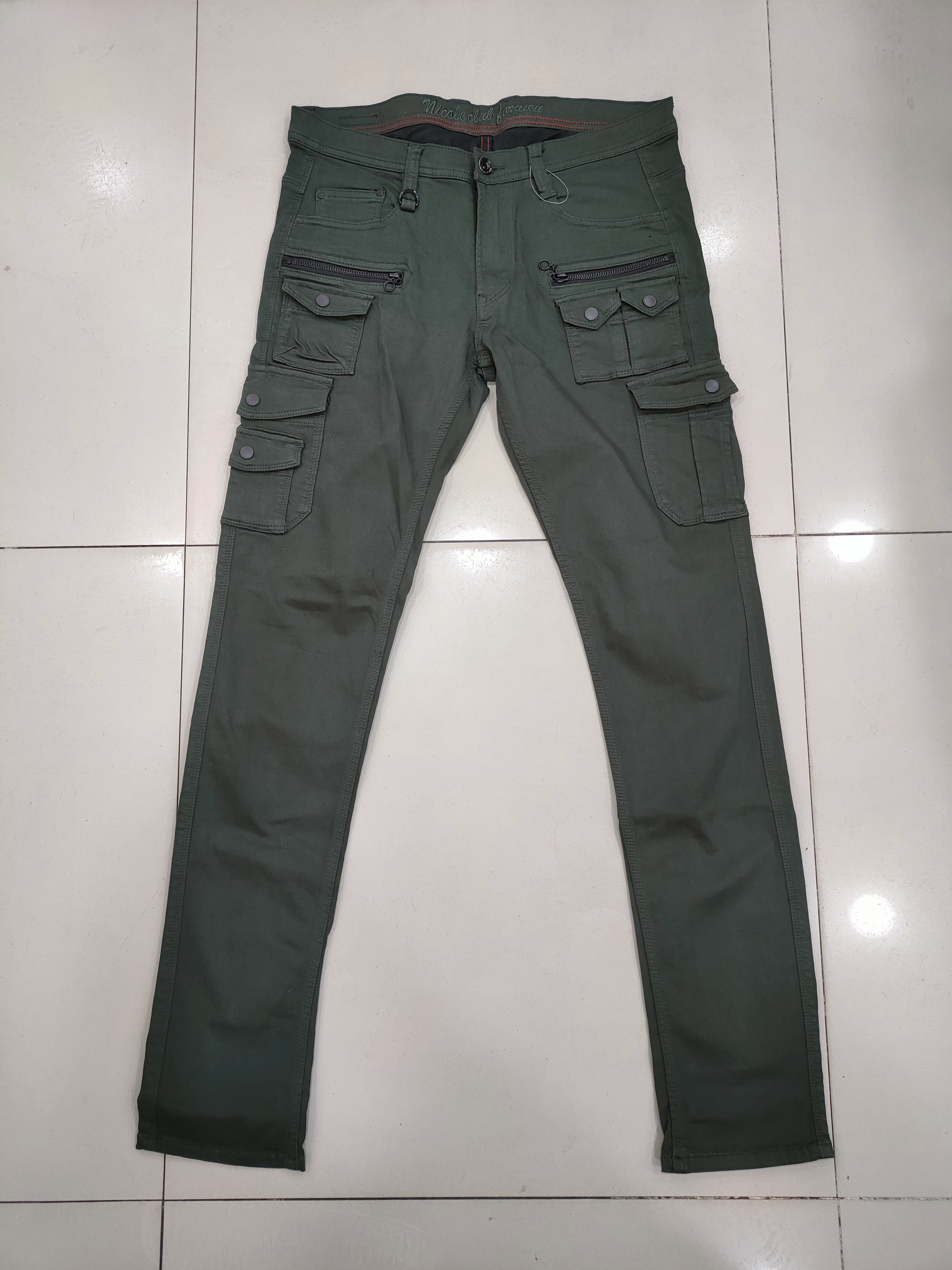 Japanese Brand - NICOLE LOWRISE MULTIPOCKET GREEN CARGO PANTS - 1